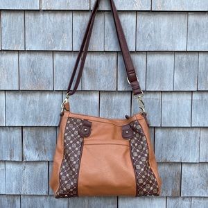 Joe Hess faux pebble leather shoulder bag